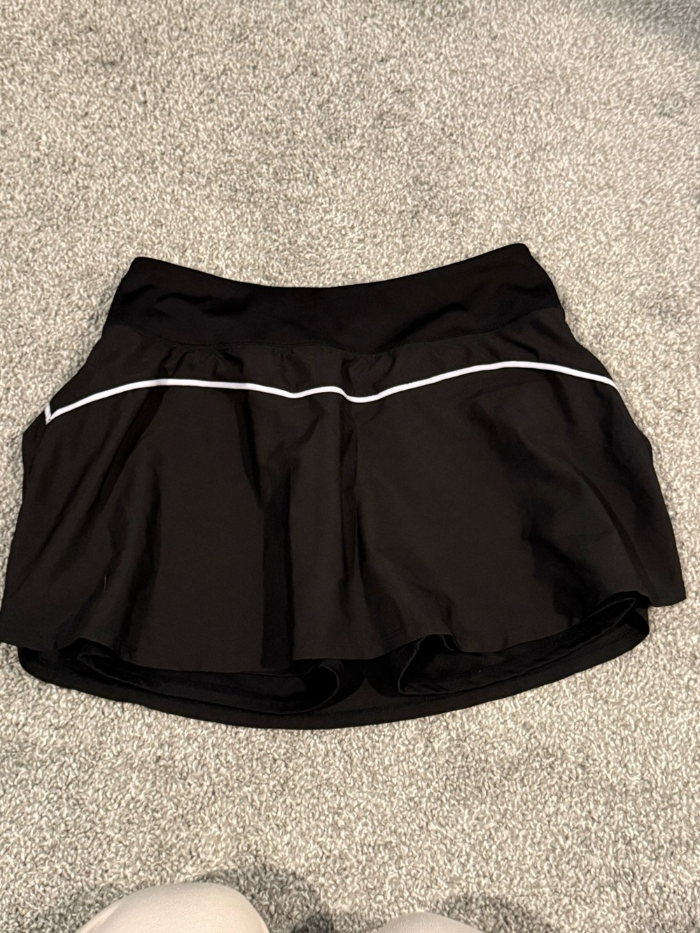 Mono B Black Skater Skort with White Piping